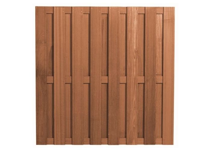 Tuinscherm bangkirai 15 planks HZ 180x180cm