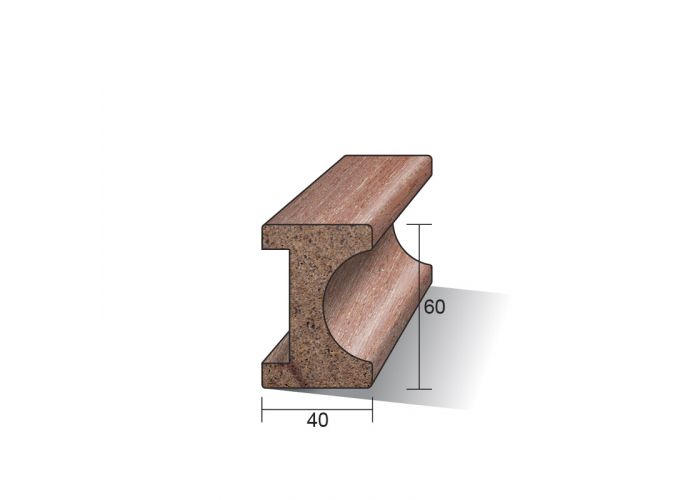 Meranti stolpnaald 40x60mm