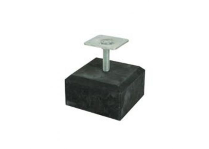 Tegel beton zwart 19,5x12cm facet 17,5cm inclusief verstelbare plaat