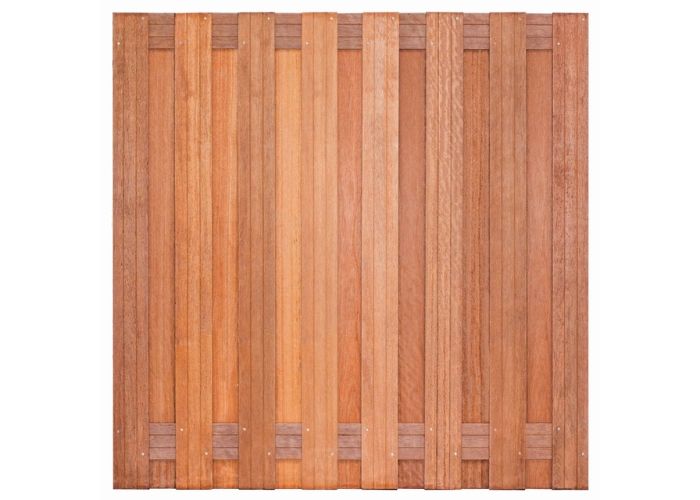 Tuinscherm hardhout 15 planks 180x180cm