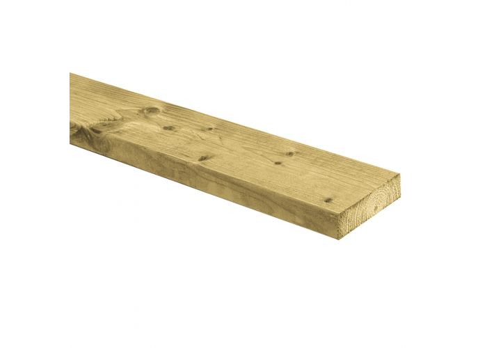 Vuren plank geschaafd geïmpregneerd 28x70mm