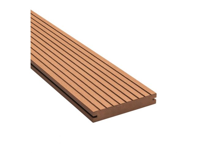 WPC composiet vlonderplank massief bruin 23x140mm WPC composiet vlonderplank massief bruin 23x140mm