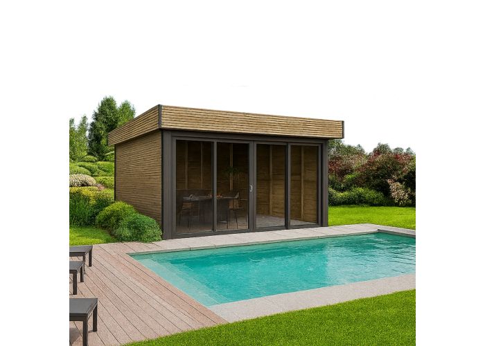 Tuinhuis excellent Malaga vuren geimpregneerd 300x390cm