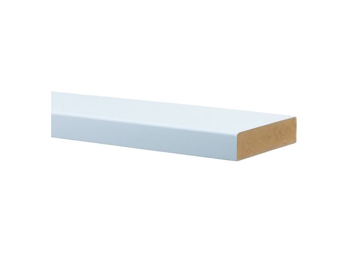 Mdf koplat wit gegrond recht e v313 vochtwerend 12x70mm
