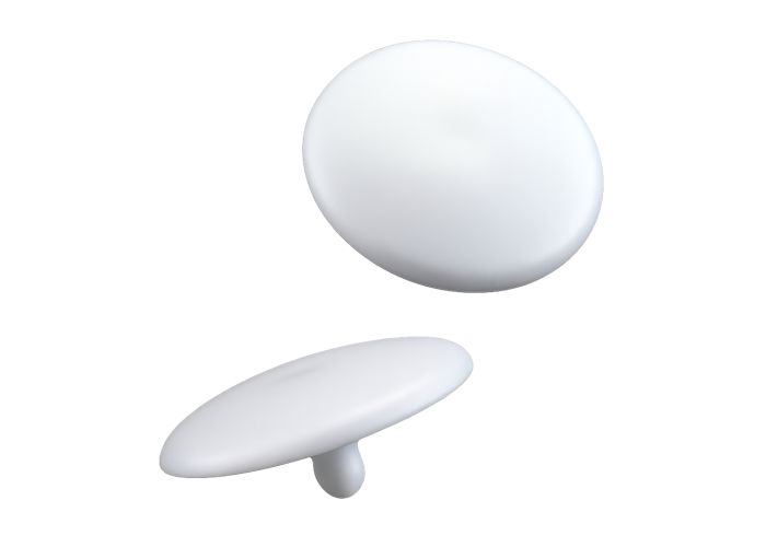 Heco afdekkapje met steel wit kunststof 12 mm / 500 stuks Heco afdekkapje met steel wit kunststof 12 mm / 500 stuks