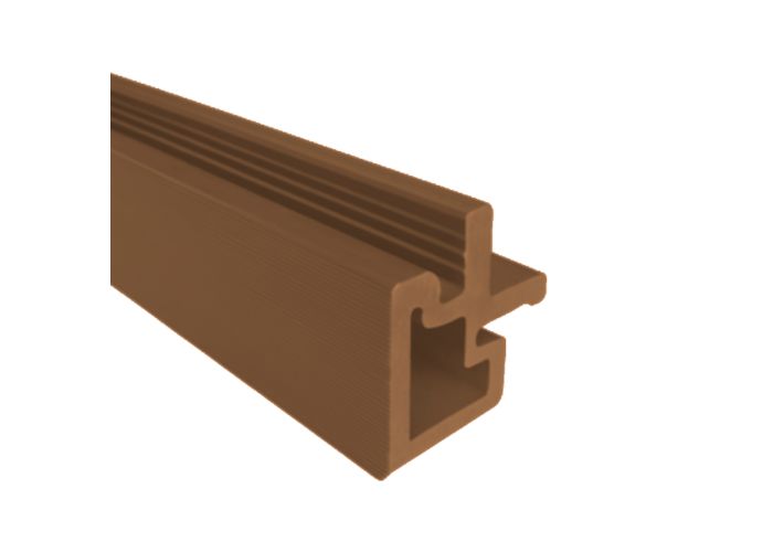 Composiet hoek profiel bruin, 50x50mm