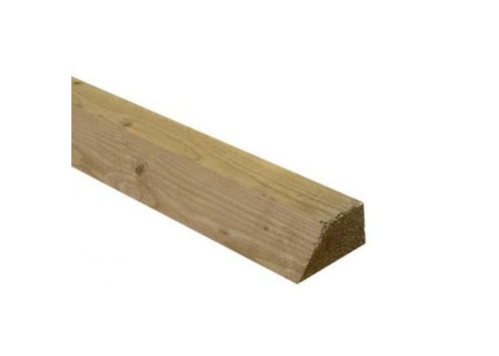 Achterhout schuin ne groen geimpregneerd 28x45mm