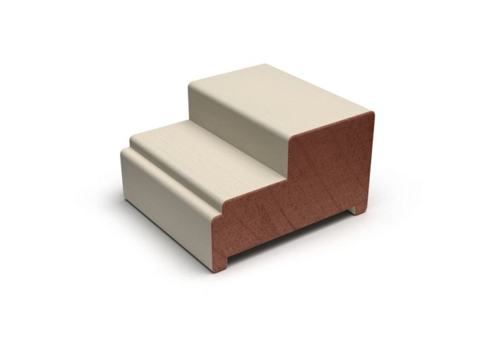 Hardhouten kozijn stomp wit gegrond 56x115mm