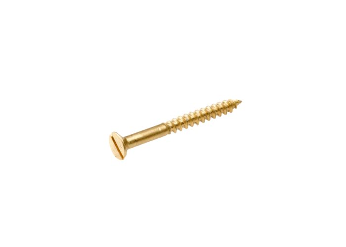Houtschroef messing blank pk din 97  5.0 x 30