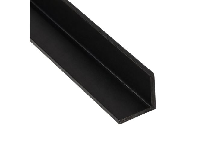 Verzinkte latei pg 120µm zwart gecoat l-hd2c sg 9005 90x91x3mm 1350mm