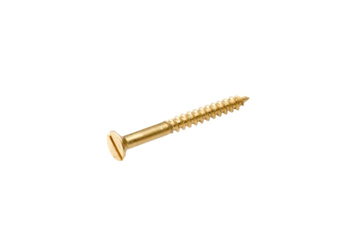Houtschroef messing blank bk din 96   3.5 x 40