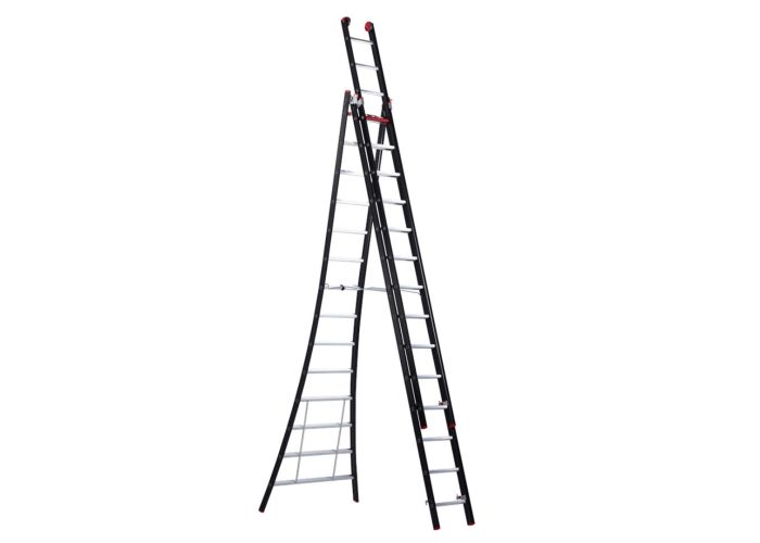 Altrex Reformladder uitgebogen nevada 3x14 nzr3094 opberg 4,15mtr uitgeschoven 9,45mtr werkh 10,20mt