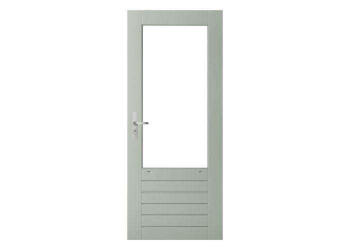 Wk046 stapeldorpeldeur borstweringhoogte 664mm grijs gegrond 930x2015x38mm