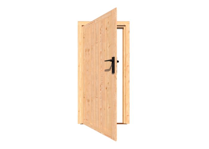 Deur XB douglas enkel dicht links 201,8x111.5cm inbouwmaat 199,5x106.5cm deurmaat 193x98cm