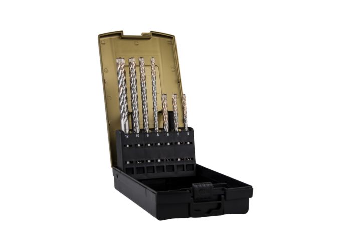 Rotec hamerborenset 4 snijder sds+ 7-delig abs cassette