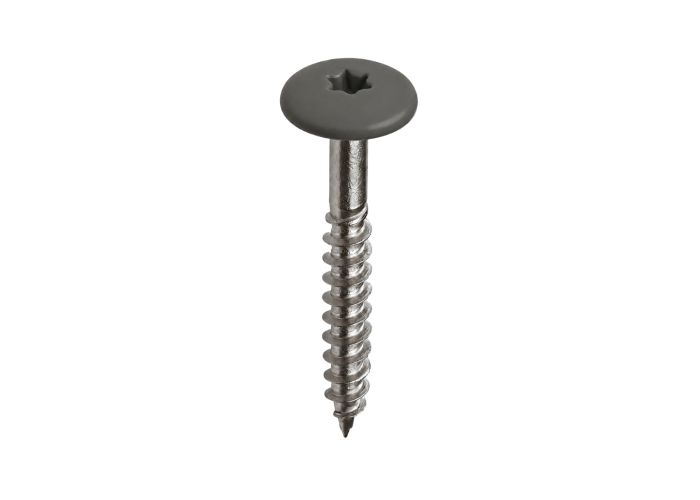 Kleurkop schroef ral 7022 omber grijs 4,8x38mm