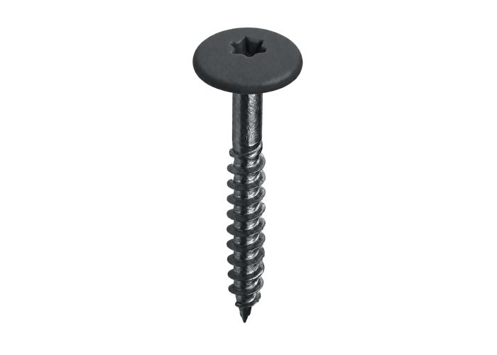 Kleurkop schroef ral 7021 zwart/grijs 4,8x38mm
