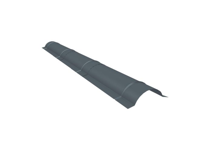 Nokpan t.b.v. dakpanplaat grandem 40mu RAL7024 grafietgrijs 2100x340mm