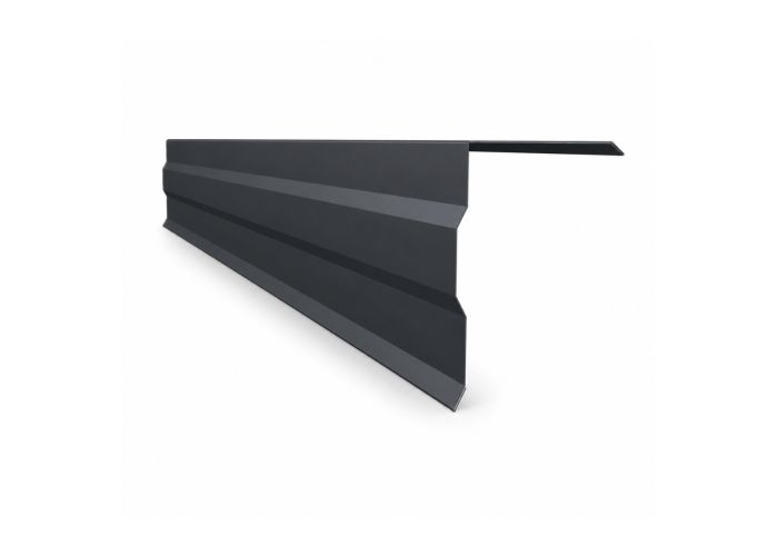 Randslab groot t.b.v. dakpanplaat grandem 40mu RAL7024 grafietgrijs 2100x330mm