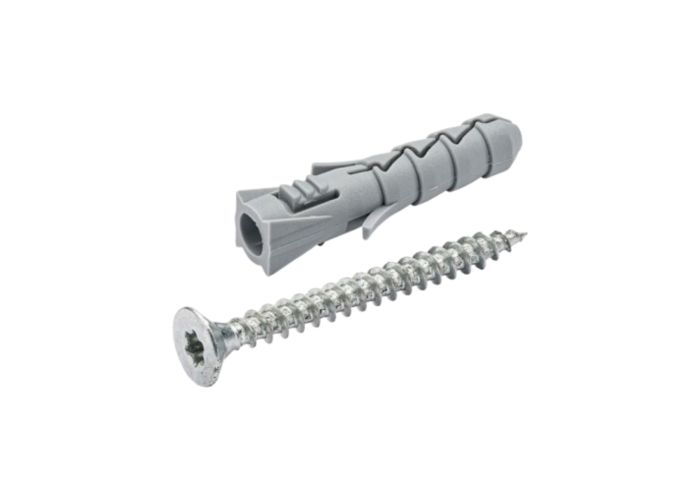Homefix nylon plug 6x30 + spaanplaatschroef vz pk tx-20 4.0x40 / 8 stuks