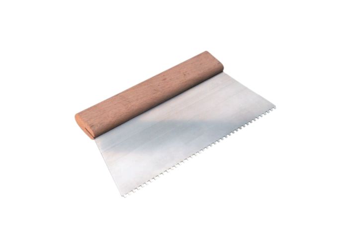 Lijmkam 180mm 4x4x4mm met hout handvat