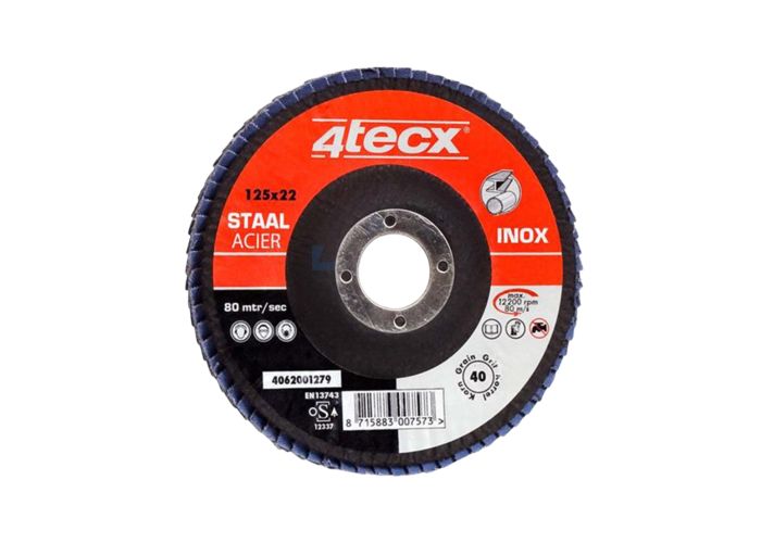 4tecx vlaklamellenschijf 115x22.2mm korrel 80 Mega-line