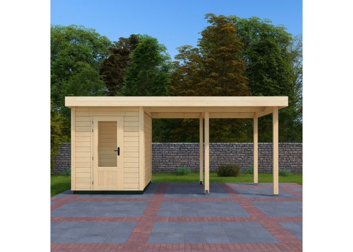 Azalp Graed tuinhuis met overkapping Bremen 600x300cm