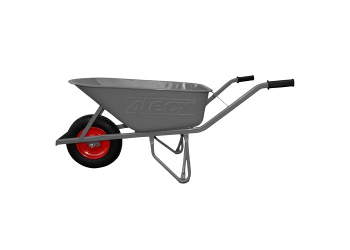 4tecx kruiwagen rondneus grijs 80ltr