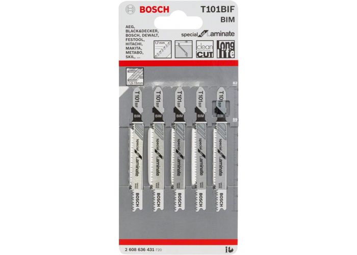 Bosch decoupeerzaagblad 100mm t101b blister 5 stuks