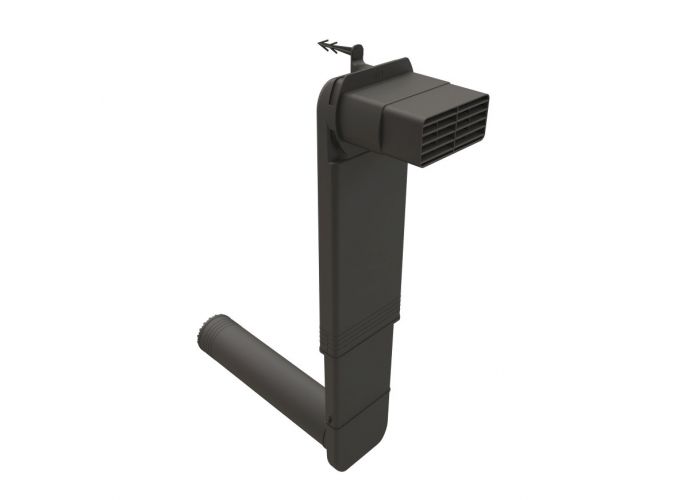 Vloerventilatie cobra wf zwart incl. rooster