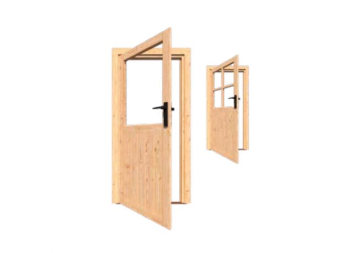 Deur douglas enkel glas links 201,8x91.5cm inbouwmaat 199,5x86.5cm deurmaat 193x78cm
