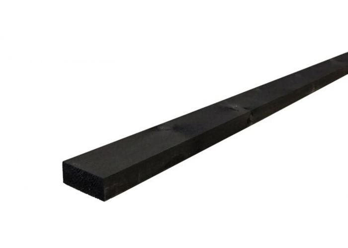 Achterhout recht ne geimpregneerd zwart behandeld 21x45mm