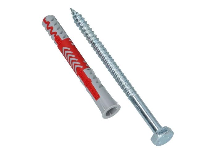 Fischer nylon plug duopower 10x80s inclusief zeskantbout