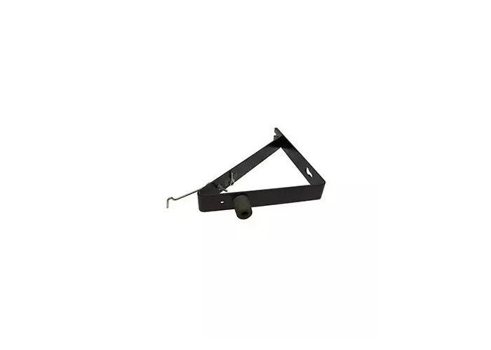 Deuropvangbeugel epoxy zwart haaks compleet 74954