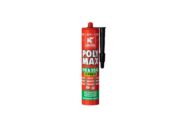 Griffon poly max express lijmkit zwart 310ml