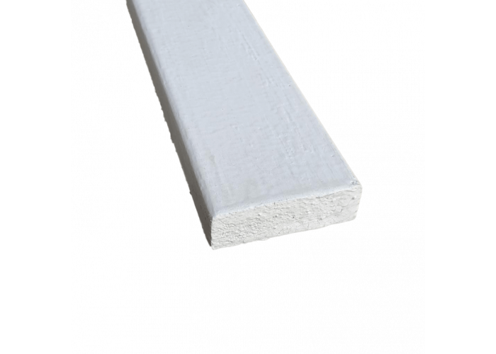 Hardhout koplat recht e wit gegrond 16x45mm