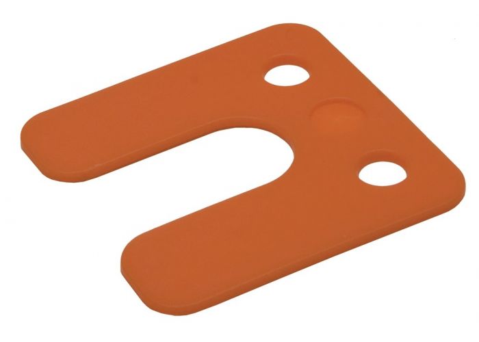 GB drukplaat met sleuf 2.0x70x70mm oranje 34742 48 stuks
