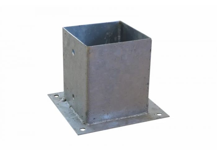 Paalhouder op plaat 120x120mm