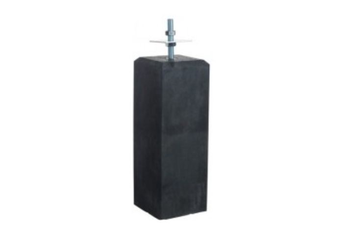 Betonpoer zwart 17cm incl verstelbare plaat 15cm