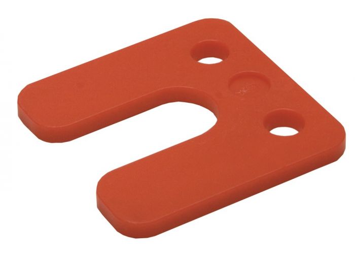 GB drukplaat met sleuf 5.0x70x70mm rood 34745 48 stuks