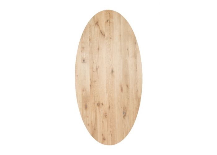 Starcrown tafelblad ovaal recht eiken rustiek 220x110cm