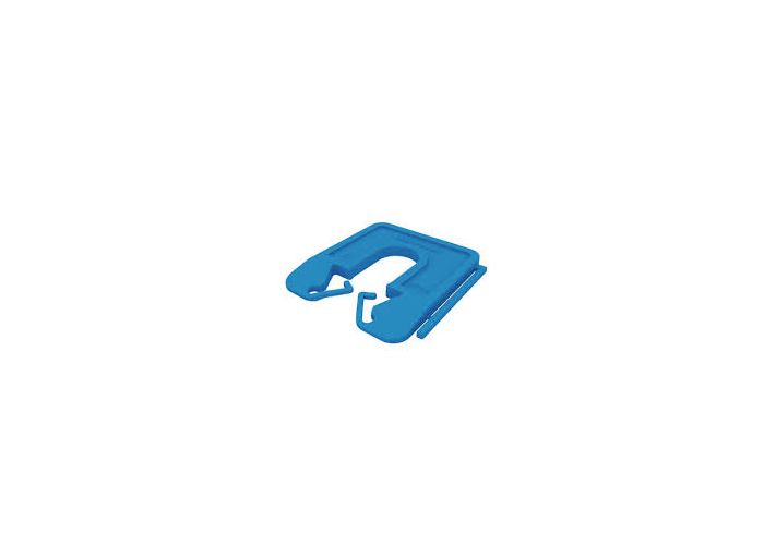Millimax uitvulplaatje kunststof blauw 47x50x4,0mm in doos 100 stuks