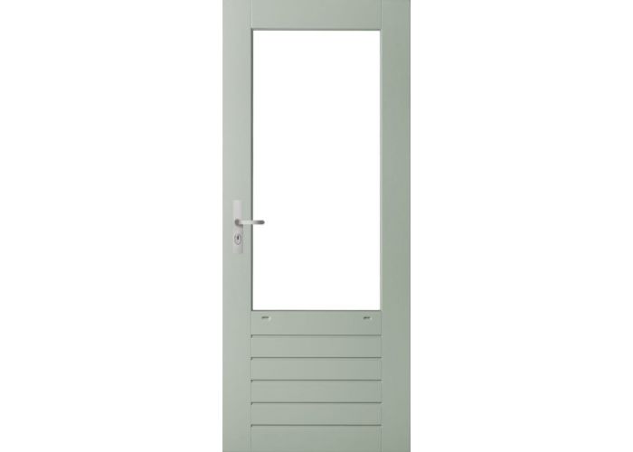 Wk046 stapeldorpeldeur  borstweringhoogte 660mm grijs gegrond 930x2115x38mm