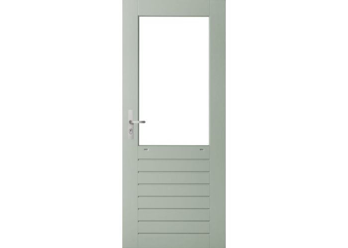 Wk048 stapeldorpeldeur  borstweringhoogte 880mm grijs gegrond 930x2015x38mm