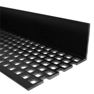 Hoekprofiel kunststof geperforeerd 0132 zwart 30x30mm