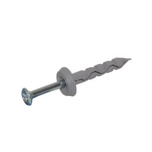 Kraagplug met nagel 8x40mm grijs 07215 / 200 stuks