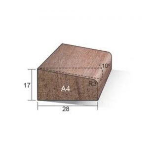 Hardhout glaslat a4 17x28mm