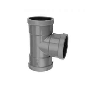 T-stuk 87 graden dw 3x manchet 125mm