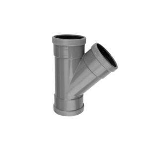 Y-stuk 45 graden dw 2x manchet 125mm
