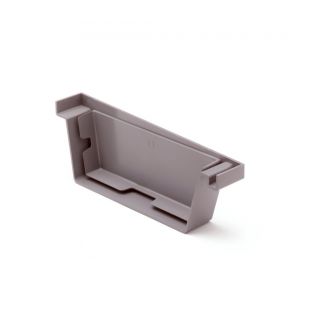 Bakgoot grijs eindstuk rechts 125mm